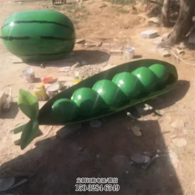 彩绘豆角雕塑 仿真雕塑 步行街摆件