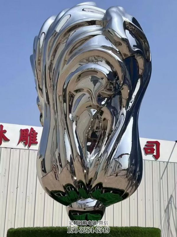 房地产白菜雕塑 现代景观蔬菜雕塑 几何果蔬雕塑