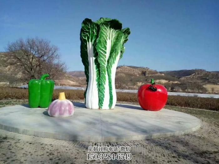 门口白菜雕塑 售楼处仿真雕塑 彩绘小品