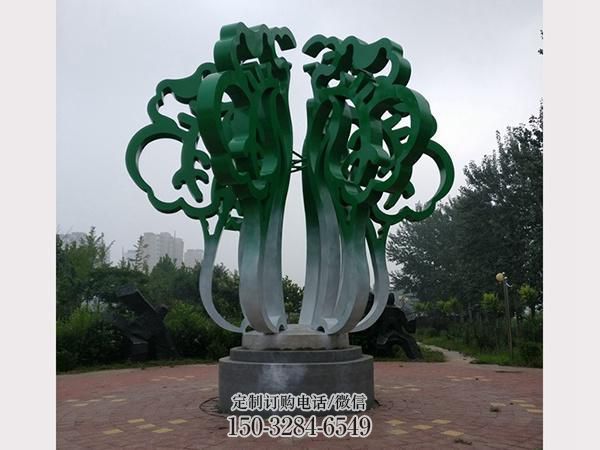 镂空白菜雕塑 广场果蔬雕塑 门口小品