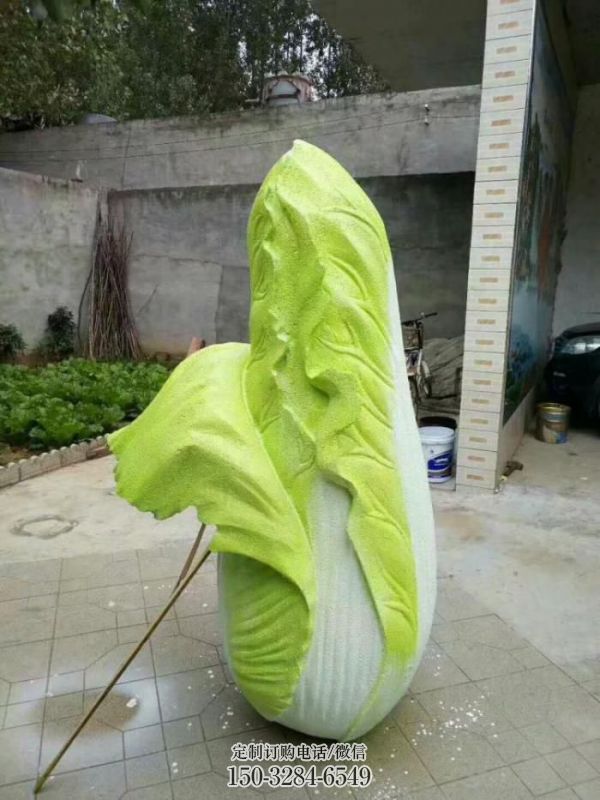 商业街白菜雕塑 烤漆蔬菜雕塑 彩绘蔬菜雕塑