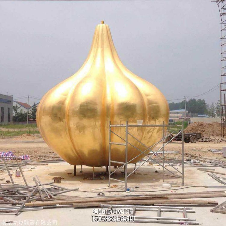 广场大蒜雕塑 公园仿真雕塑 抽象摆件