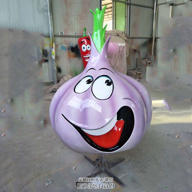 庭院大蒜雕塑 城市古铜色雕塑 果蔬小品