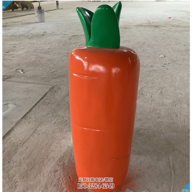 几何胡萝卜雕塑 庭院仿真雕塑 彩绘摆件