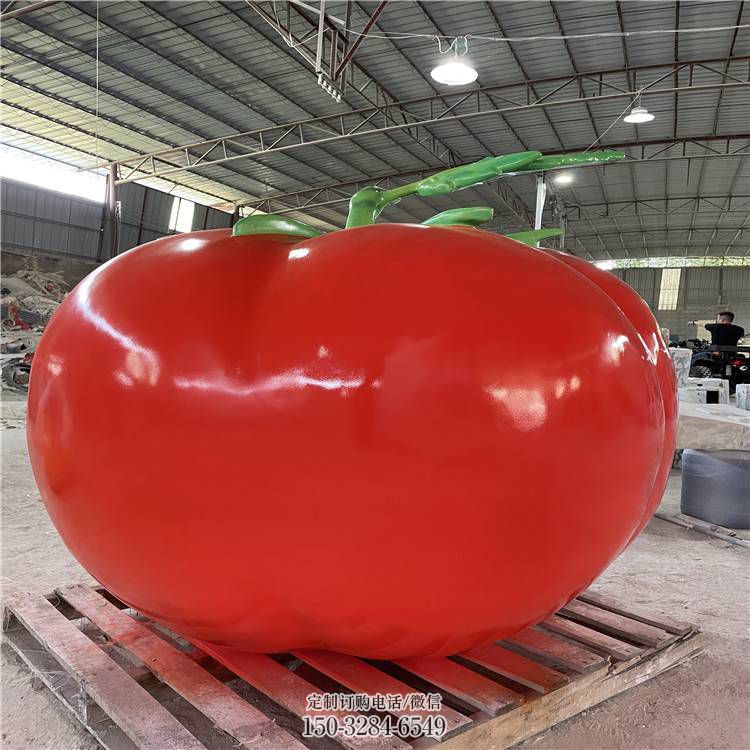 门口番茄雕塑 售楼处仿真雕塑 彩绘小品