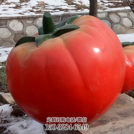 仿古番茄雕塑 庭院彩绘雕塑 田间小品