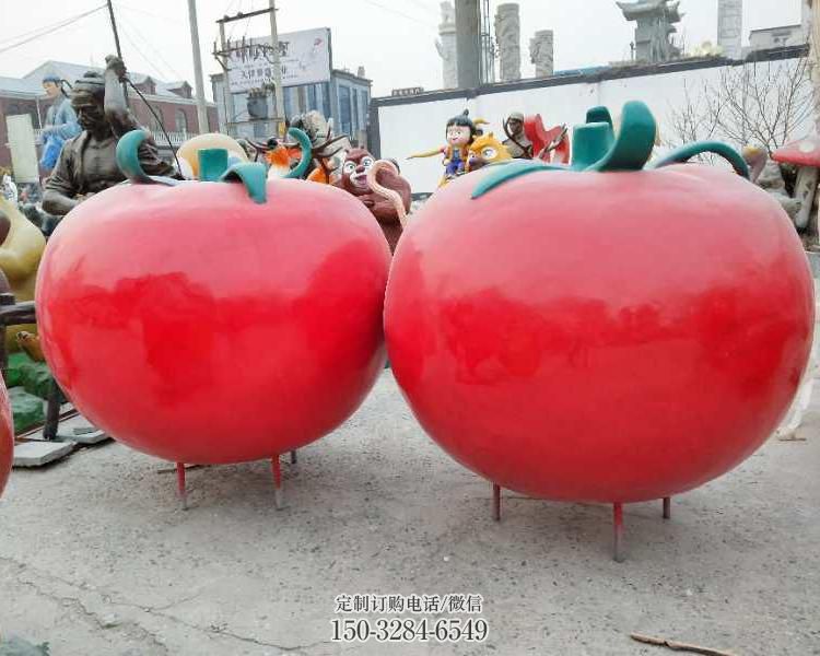 仿真西红柿雕塑 店门口园林雕塑 果蔬小品