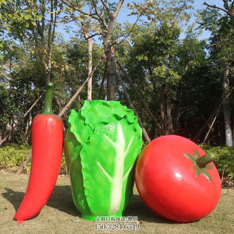 仿真青椒雕塑 店门口园林雕塑 蔬菜小品