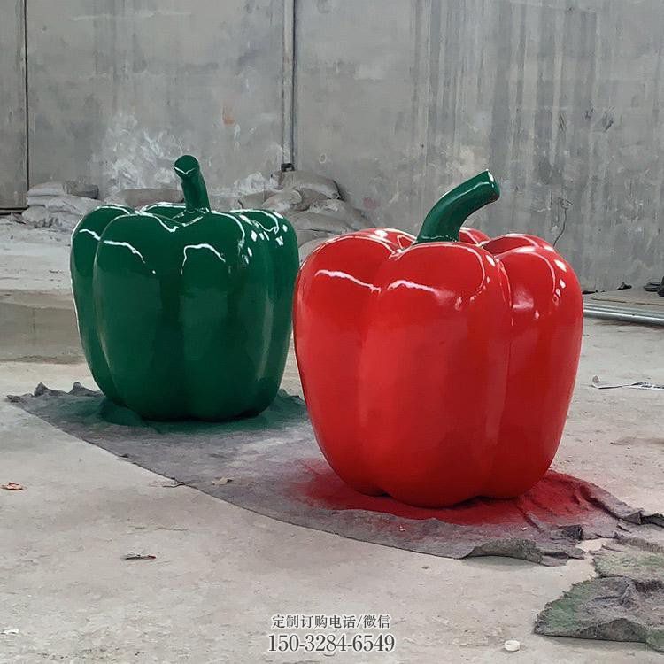 门口青椒雕塑 售楼处仿真雕塑 彩绘小品
