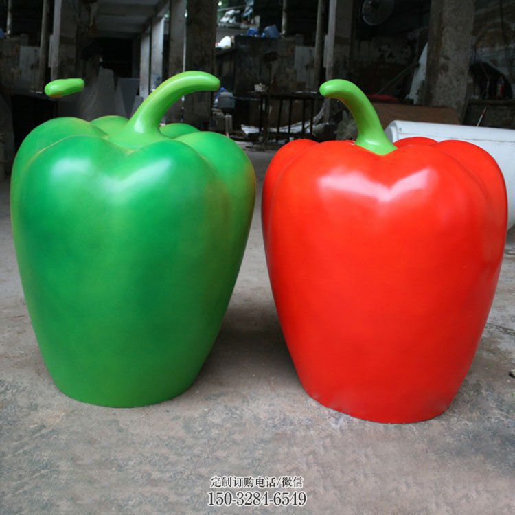 青椒雕塑 广场蔬菜雕塑 门口小品