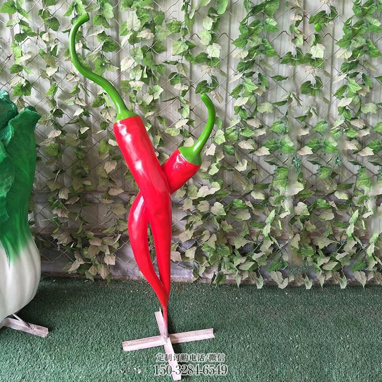仿真辣椒雕塑 店门口园林雕塑 蔬菜小品