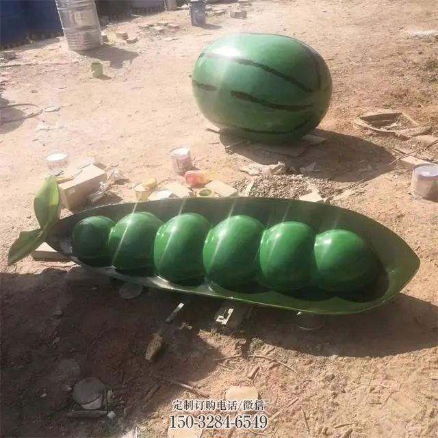 社区芸豆雕塑 景观蔬菜雕塑造型点击 烤漆果蔬雕塑制造商