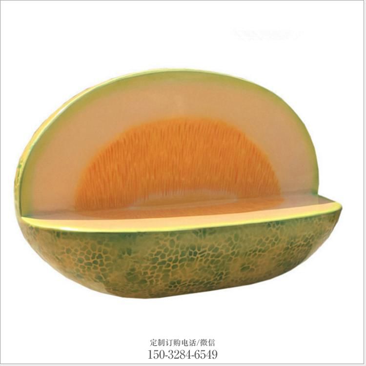 钢结构哈密瓜雕塑 景观艺术水果雕塑承接 果蔬雕塑订做通用